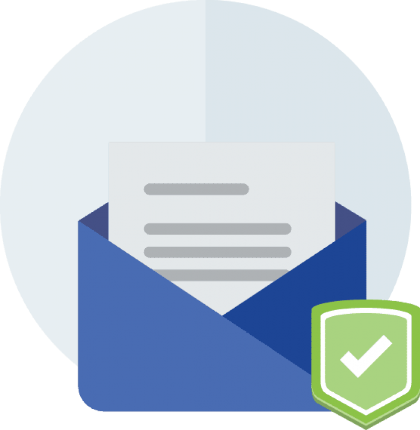 Pic shows your emails are protected with our Email security service
